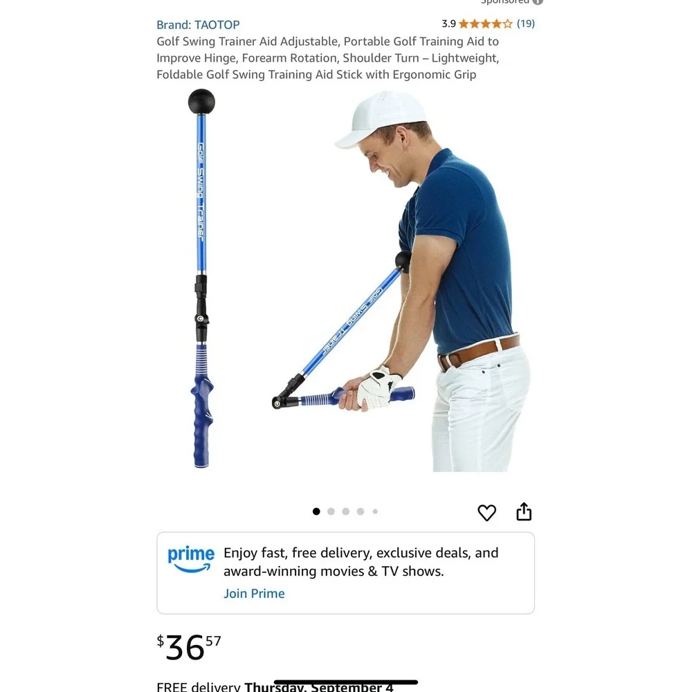 Adjustable Golf Swing Trainer Aid Stick Posture Arm Corrector Forearm Rotation